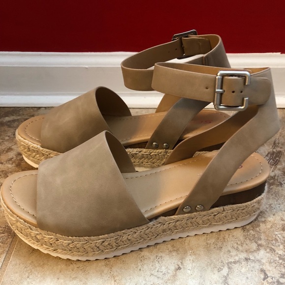 🌿Natural Espadrille Wedge Flats - Picture 3 of 4